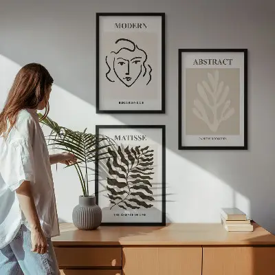 Matisse ansigtsblade kunst billedvæg inspiration