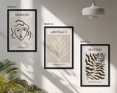 Matisse ansigtsblade kunst billedvæg inspiration