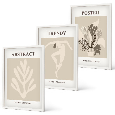 Billedvæg inspiration Blomstermønstre beige brun