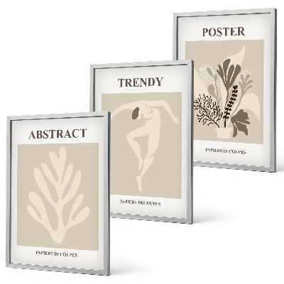 Billedvæg inspiration Blomstermønstre beige brun