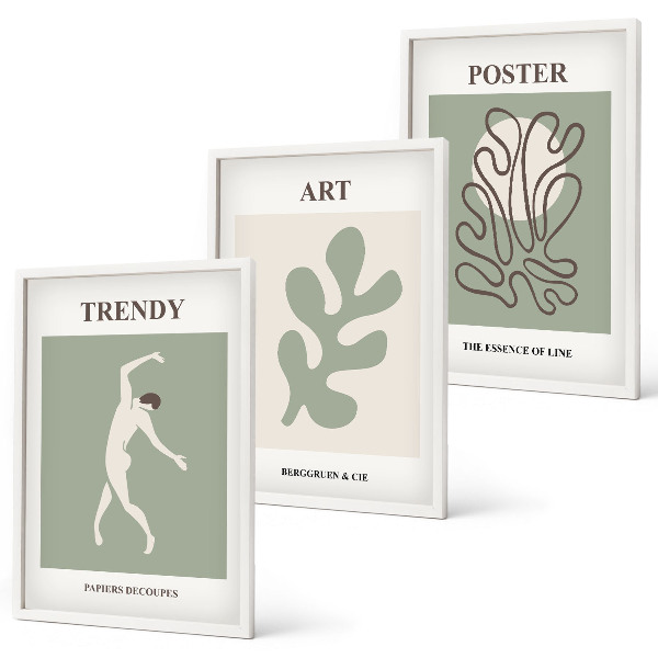Billedvæg inspiration Abstrakte plantefigurer