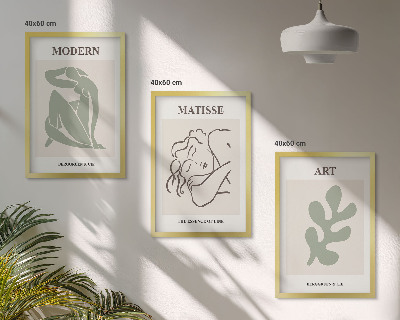 Billedsæt til soveværelset Stilfuldt design af plantefigurer