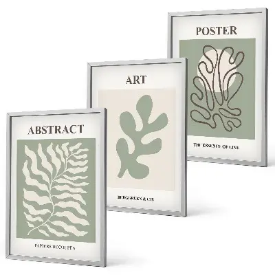 Matisse plakater med plantemønstre triptykon med ramme