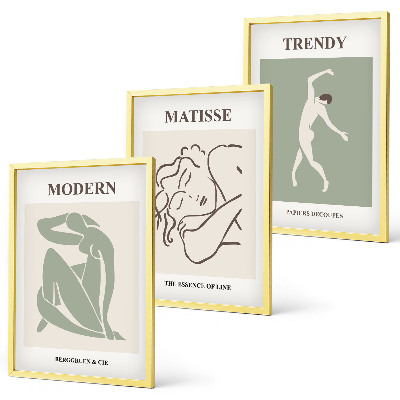 Billedsæt til soveværelset Stilfulde minimalistiske figurer