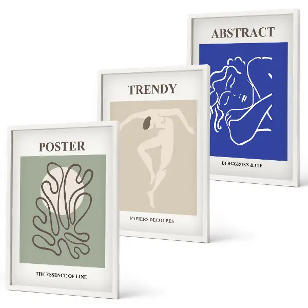 Henri Matisse pastelgrafik billedsæt til soveværelset