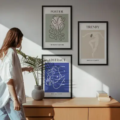 Henri Matisse pastelgrafik billedsæt til soveværelset