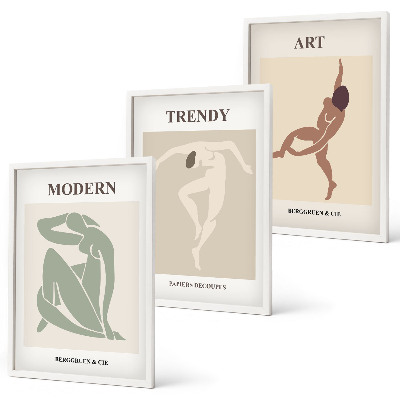 Billedvæg inspiration Stilfulde figurer i minimalisme