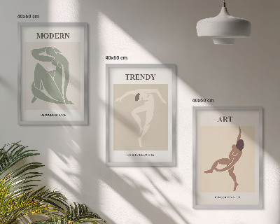 Billedvæg inspiration Stilfulde figurer i minimalisme