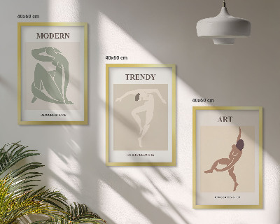Billedvæg inspiration Stilfulde figurer i minimalisme