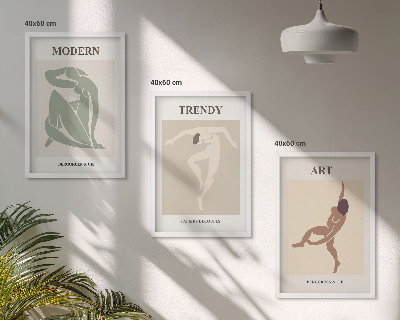 Billedvæg inspiration Stilfulde figurer i minimalisme