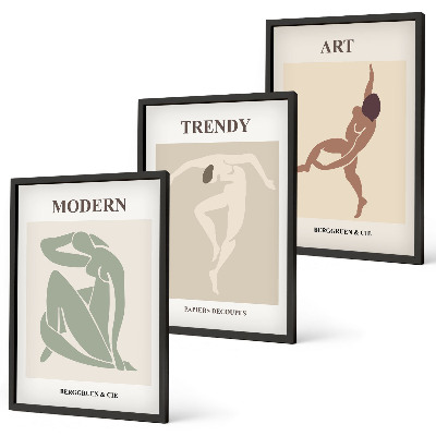 Billedvæg inspiration Stilfulde figurer i minimalisme