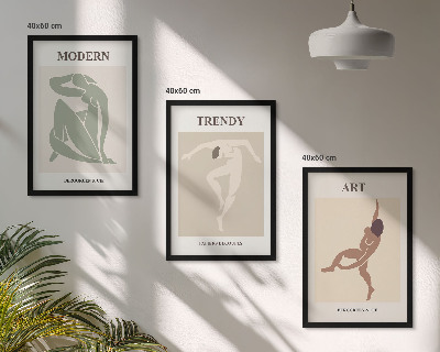 Billedvæg inspiration Stilfulde figurer i minimalisme