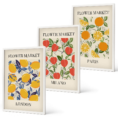 Billedsæt til soveværelset Blomsterplakater i byer