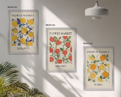 Billedsæt til soveværelset Blomsterplakater i byer
