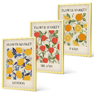 Billedsæt til soveværelset Blomsterplakater i byer