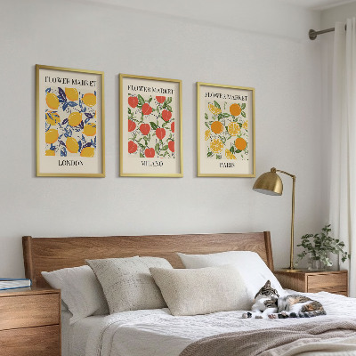 Billedsæt til soveværelset Blomsterplakater i byer