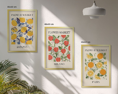 Billedsæt til soveværelset Blomsterplakater i byer