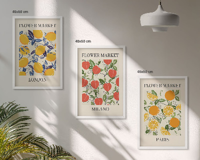 Billedsæt til soveværelset Blomsterplakater i byer