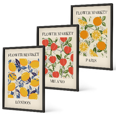 Billedsæt til soveværelset Blomsterplakater i byer