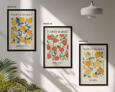 Billedsæt til soveværelset Blomsterplakater i byer