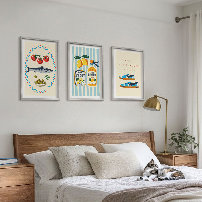 Triptykon billeder med ramme Billeder af livsstil med italienske smagsoplevelser