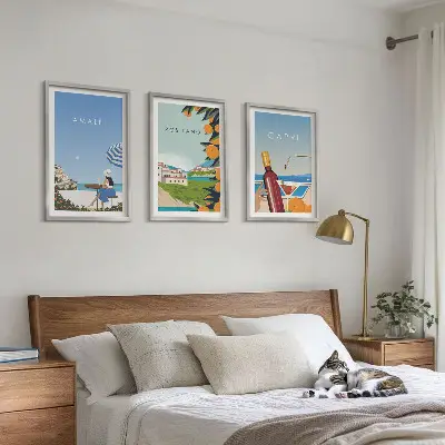 Billedvæg med inspiration fra Amalfi, Positano og Capri