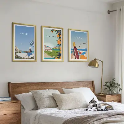 Billedvæg med inspiration fra Amalfi, Positano og Capri