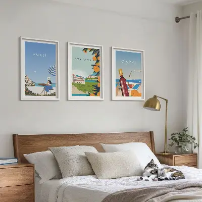 Billedvæg med inspiration fra Amalfi, Positano og Capri