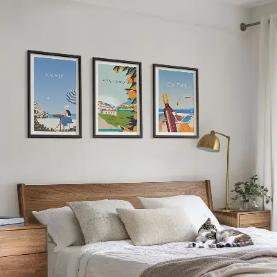 Billedvæg med inspiration fra Amalfi, Positano og Capri
