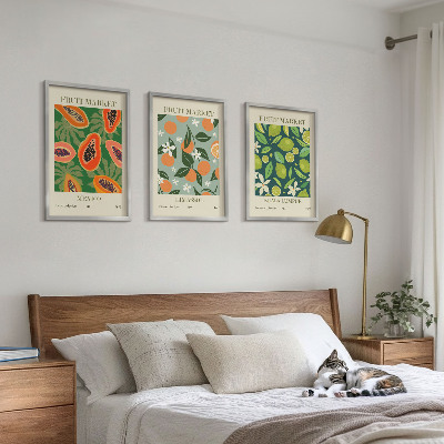 Billedvæg inspiration Frugt vintage plakater