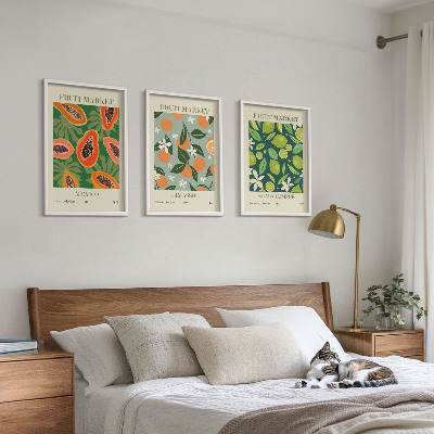 Billedvæg inspiration Frugt vintage plakater