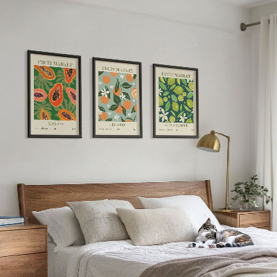 Billedvæg inspiration Frugt vintage plakater