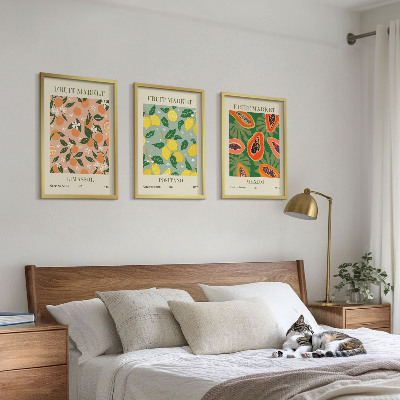 Billedvæg inspiration Citrusfrugter, tropisk retro