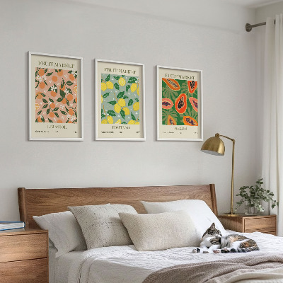 Billedvæg inspiration Citrusfrugter, tropisk retro