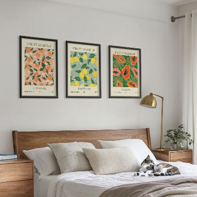 Billedvæg inspiration Citrusfrugter, tropisk retro