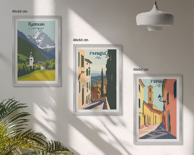Billedsæt til soveværelset Bjerglandskaber og Italien