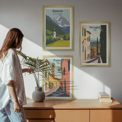 Billedsæt til soveværelset Bjerglandskaber og Italien