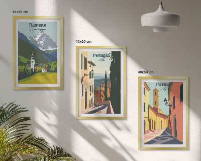 Billedsæt til soveværelset Bjerglandskaber og Italien