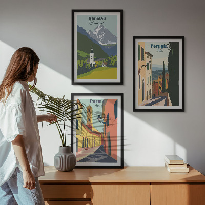 Billedsæt til soveværelset Bjerglandskaber og Italien