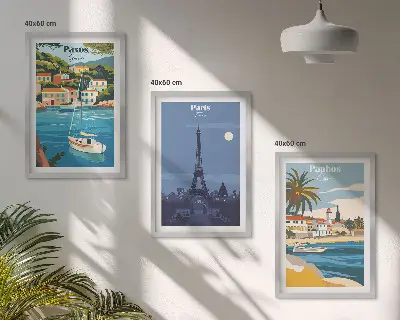 Billedvæg med kystbyer og arkitektur inspiration til din væg