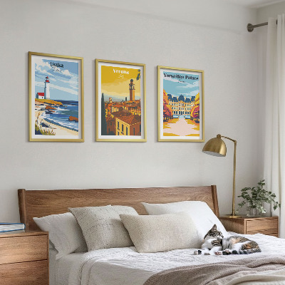 Billedvæg inspiration Udsigt over steder ved havet af byer