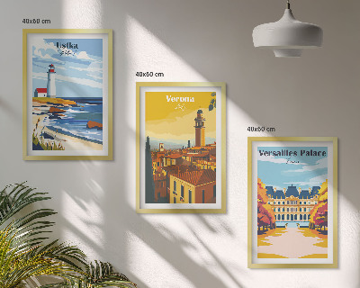 Billedvæg inspiration Udsigt over steder ved havet af byer