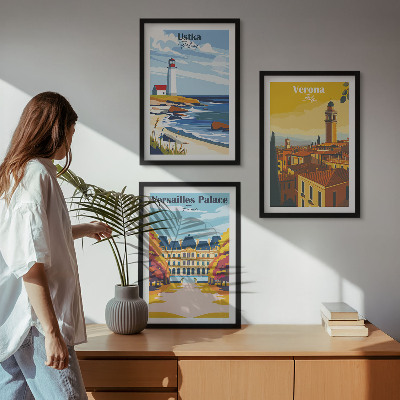 Billedvæg inspiration Udsigt over steder ved havet af byer