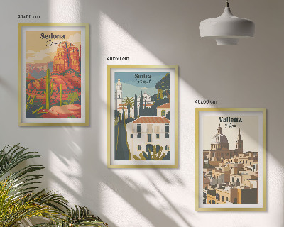 Billedsæt til soveværelset Udsigt Sedona Sintra Valletta retro