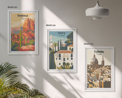Billedsæt til soveværelset Udsigt Sedona Sintra Valletta retro