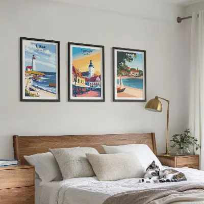 Billedramme med bymotiv motiver af Ustka, Tarnów og Sopot