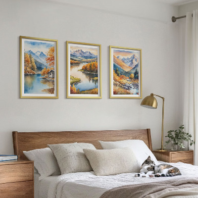 Billedvæg inspiration Bjergfloder efterårstræer