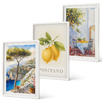 Billedvæg inspiration Udsigt over Positano med citroner