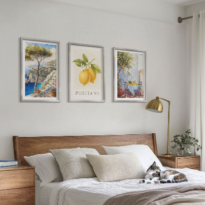 Billedvæg inspiration Udsigt over Positano med citroner