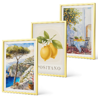Billedvæg inspiration Udsigt over Positano med citroner